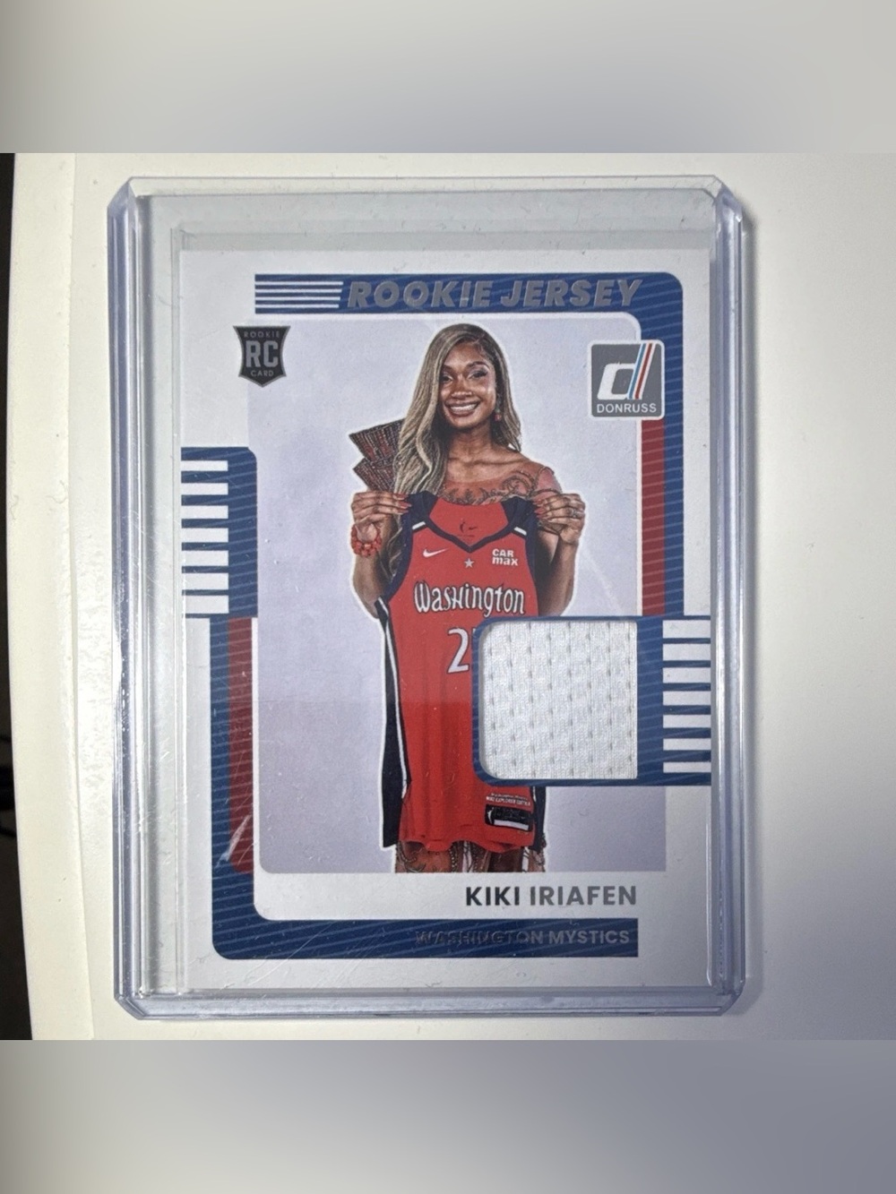 Kiki Iriafen Donruss 2025 WNBA Rookie Jersey RC Patch Relic
